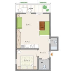 Grundriss – Ferienwohnung Esche