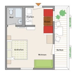 Grundriss – Ferienwohnung Zirberl