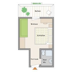 Grundriss – Zimmer Altholz Fichte